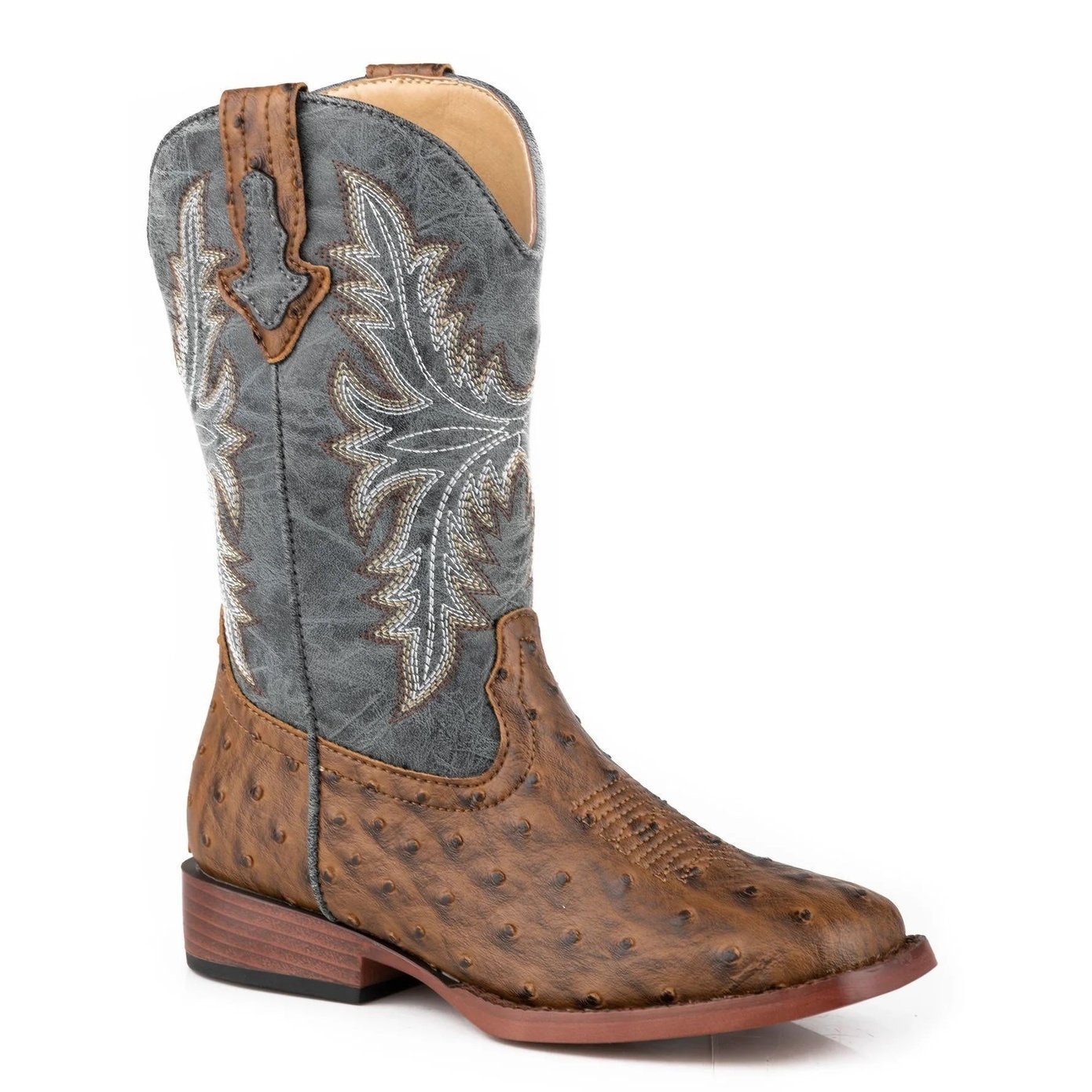 Roper Bump (White/Brown)- Mens Cowboy Boots main image 1