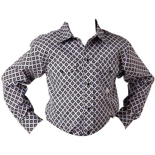 Roper Boy's Tile Pattern Foulard Shirt 03-030-0225-6014 BL - Roper