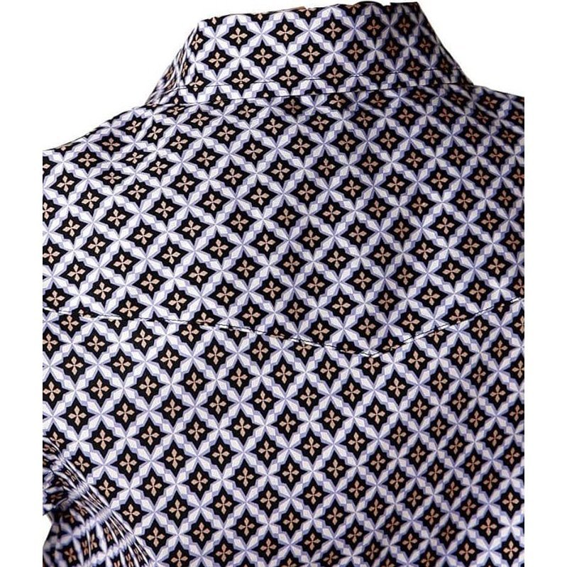 Roper Boy's Tile Pattern Foulard Shirt 03-030-0225-6014 BL - Roper
