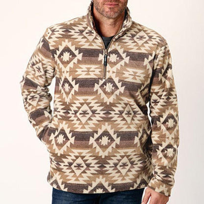 Roper Men's Polar Fleece Sweater 1/4 Zip 03-097-0250-6614 - Roper