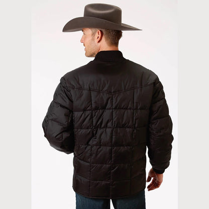 Roper Men's Poly Filled Jacket In Black 03-097-0761-0522 - Roper