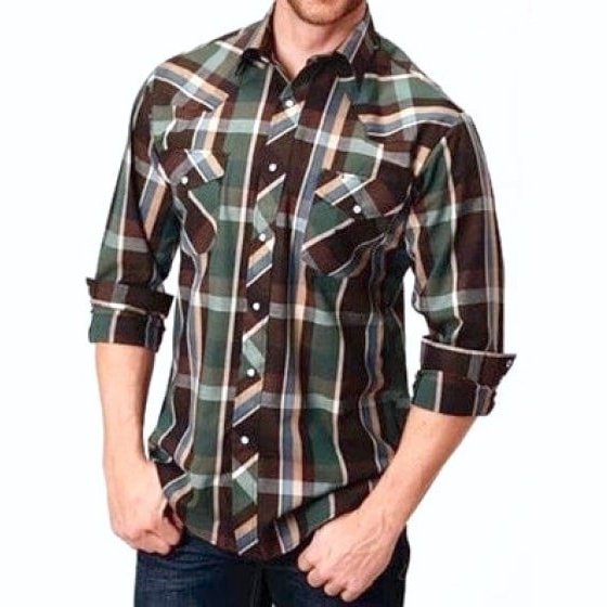 Roper Men's Shirt Western Long Sleeve Snaps 01-001-0171-0109