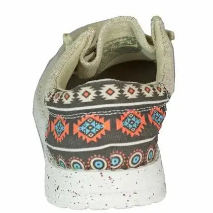 Roper Women’s Casual Shoes Slip On Canvas Aztec Accent 09-021-1793-3012 - Roper