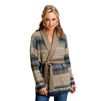 Roper Women's Khaki Serape Cardigan Sweater - Clearance