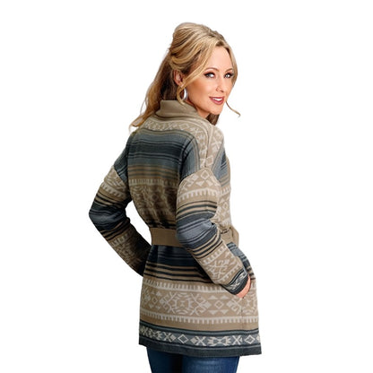 Roper Women's Khaki Serape Cardigan Sweater - Clearance