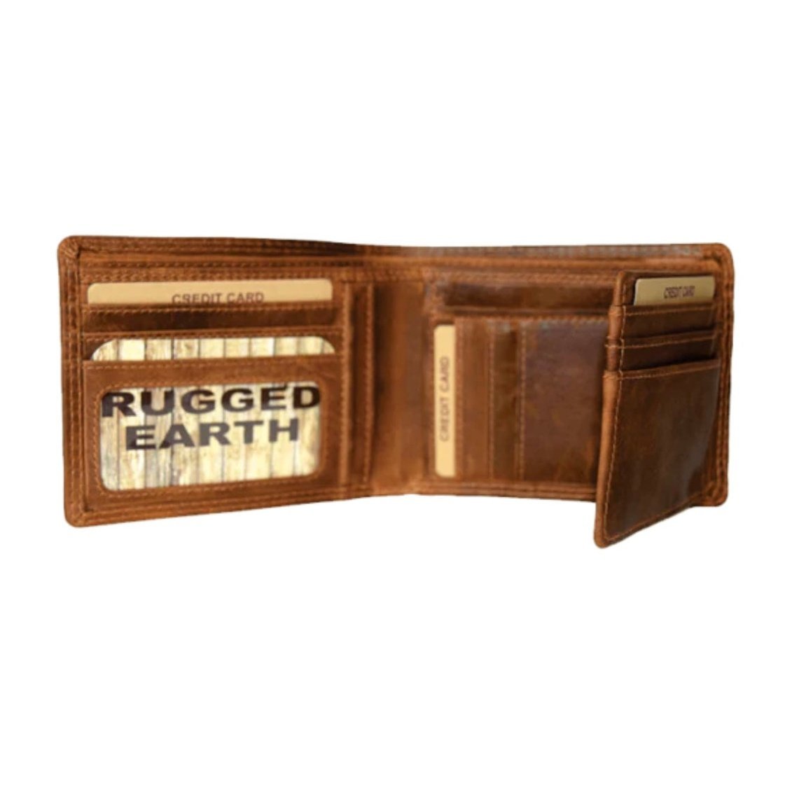 Rugged Earth Men’s Leather Wallet Brown 990008