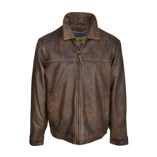 STS Ranchwear Men's The Rifleman Leather Jacket Brown STS5474 - STS Ranchwear