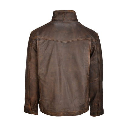 STS Ranchwear Men's The Rifleman Leather Jacket Brown STS5474 - STS Ranchwear