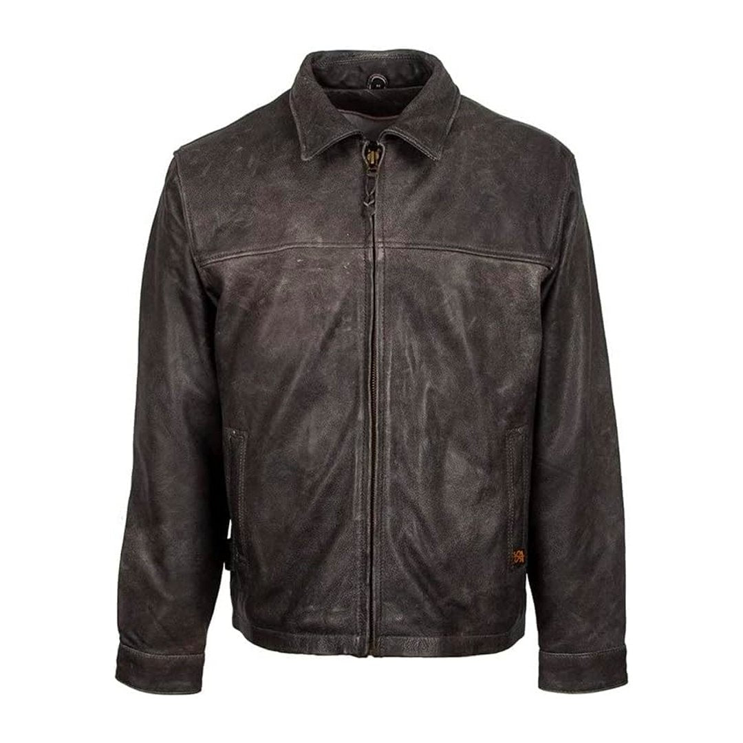 Western Ranch Jacket STS Ranchwear Rifleman Men's Leather Jacket Contemporary Stone Black ...