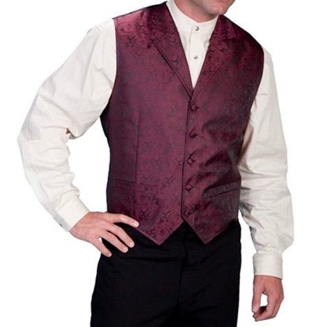 Scully Men's Vest Formal Wear Paisley RW093 - Scully