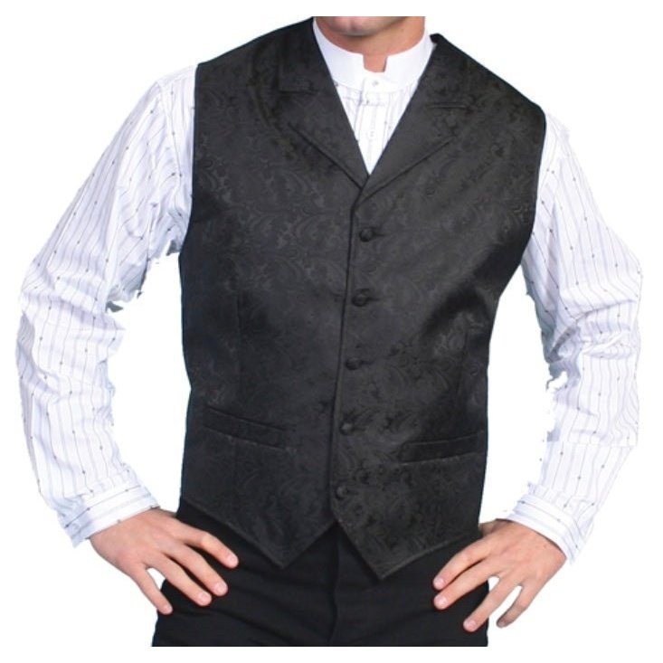 Scully Men's Vest Formal Wear Paisley Various Colours RW093 - Scully