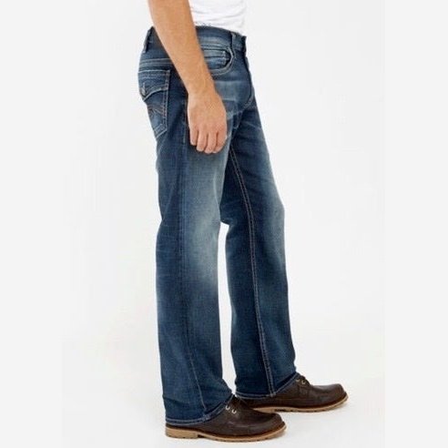 Silver Jeans Men's Zac Relaxed Fit Straight Leg M42404RAS452 - Silver Jeans