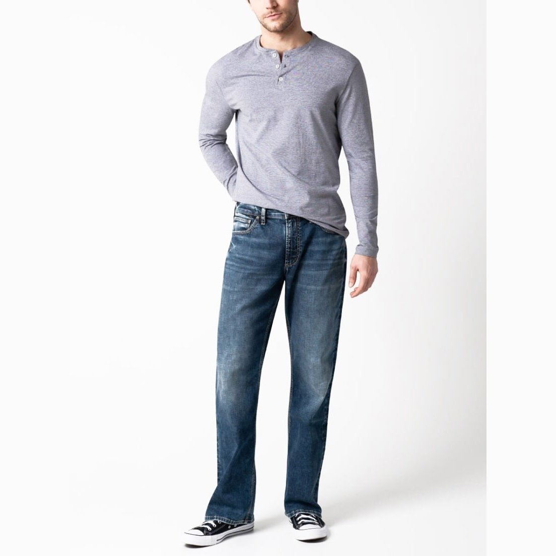 Silver Jeans Men’s Zac Relaxed Fit Straight Leg M42408EDK343