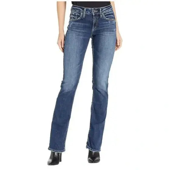 Silver Jeans Women's Avery High Rise Slim Bootcut Indigo L94613SSX318