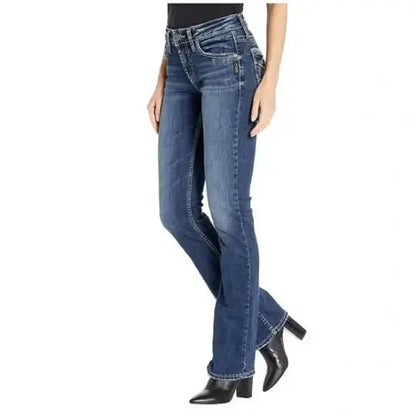 Silver Jeans Women's Avery High Rise Slim Bootcut Indigo L94613SSX318