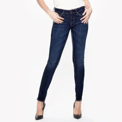 Silver Jeans Women’s Elyse Mid Rise Curvy Skinny Fit L03116SSX422