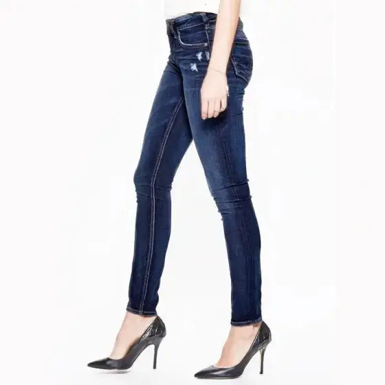 Silver Jeans Women’s Elyse Mid Rise Curvy Skinny Fit L03116SSX422