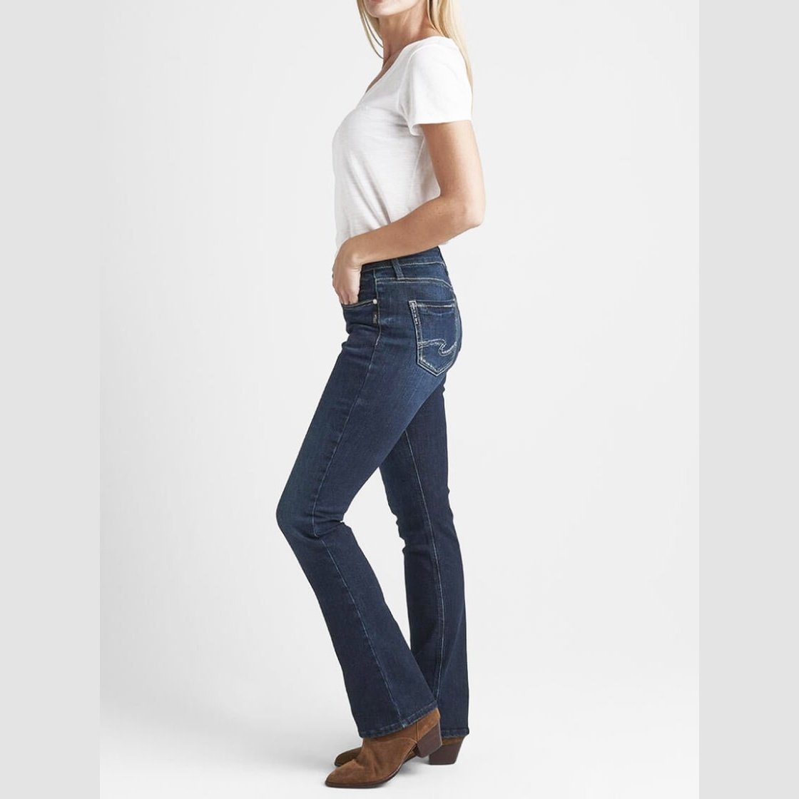 Silver Jeans Women’s Suki Curvy Fit Mid Rise Slim Boot L93616EAE446 - Silver Jeans