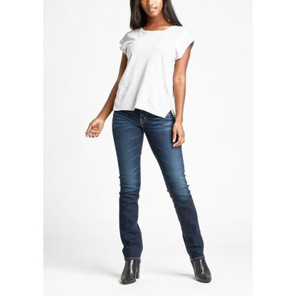 Silver Jeans Women’s Suki Mid Rise Straight Leg Indigo L93413SSX408