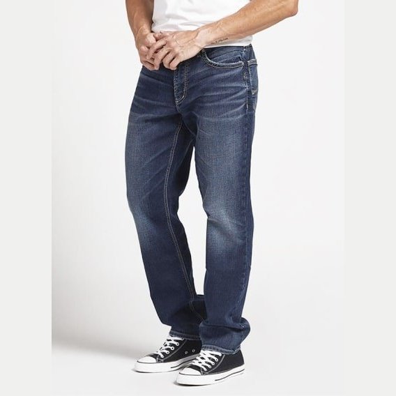 Silver Men’s Jeans Eddie Athletic Tapered Leg M63915EWK461 - Silver Jeans