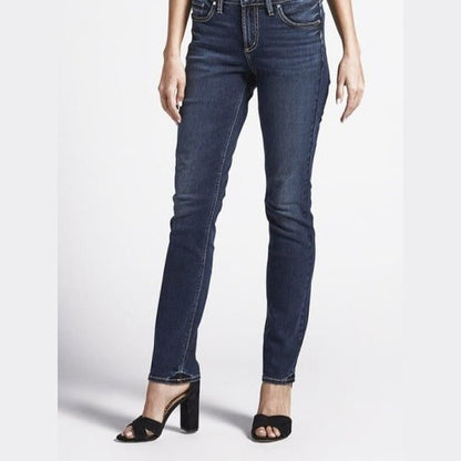 Silver Women’s Jeans Elyse Mid Rise Straight Leg L03403EDB441 - Silver Jeans