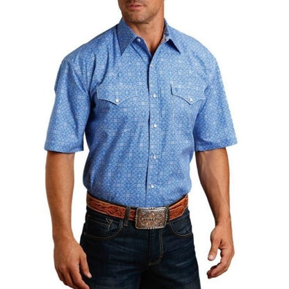 Stetson Men’s Shirt Short Sleeve Snaps 11-002-0425-0564 - Stetson