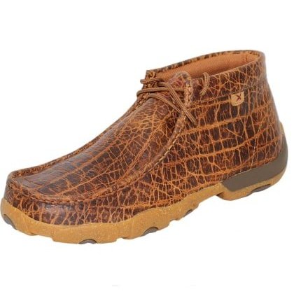 Twisted X Men’s Shoes Chukka Driving Moc Golden Elephant Print MDM0096