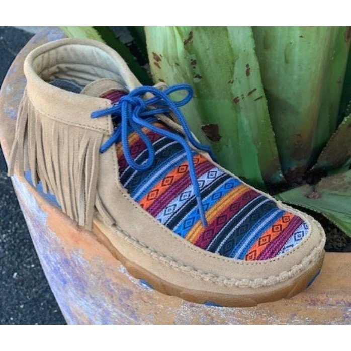 Twisted X Women’s Casual Shoes Chukka Driving Moc Serape Fringe WDM0064