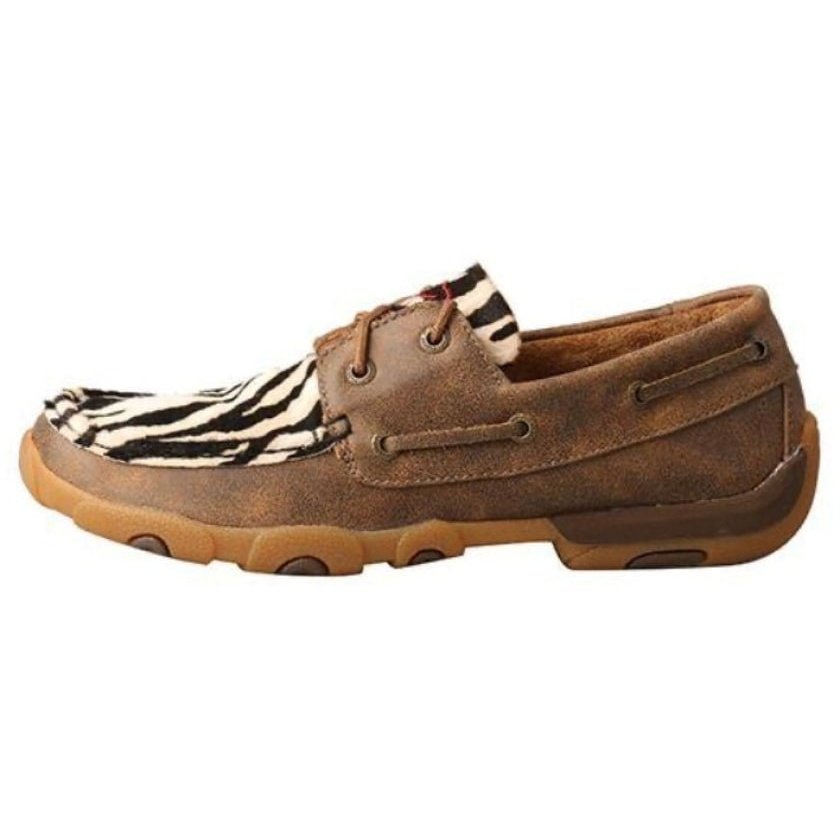 Twisted X Women’s Casual Shoes Driving Moc Hair On Hide/Bomber Cruiser - Twisted X