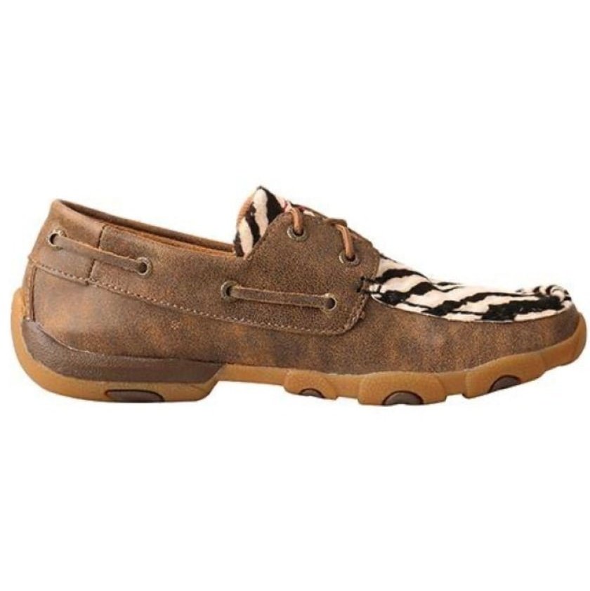 Twisted X Women’s Casual Shoes Driving Moc Hair On Hide/Bomber Cruiser WDM0142