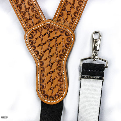 Wei's Suspenders Handmade in Alberta - Hand Tooled - Wei's Western Wear