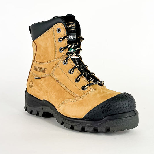 Wolverine Men's Work Boots 8" CSA Rockridge Comp Toe Insulated Choc/Wheat - Wolverine Boots
