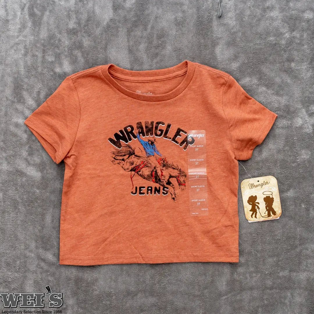 Wrangler Boy's Saddle Bronc T-Shirt In Redwood Heather 112346200 - Wrangler