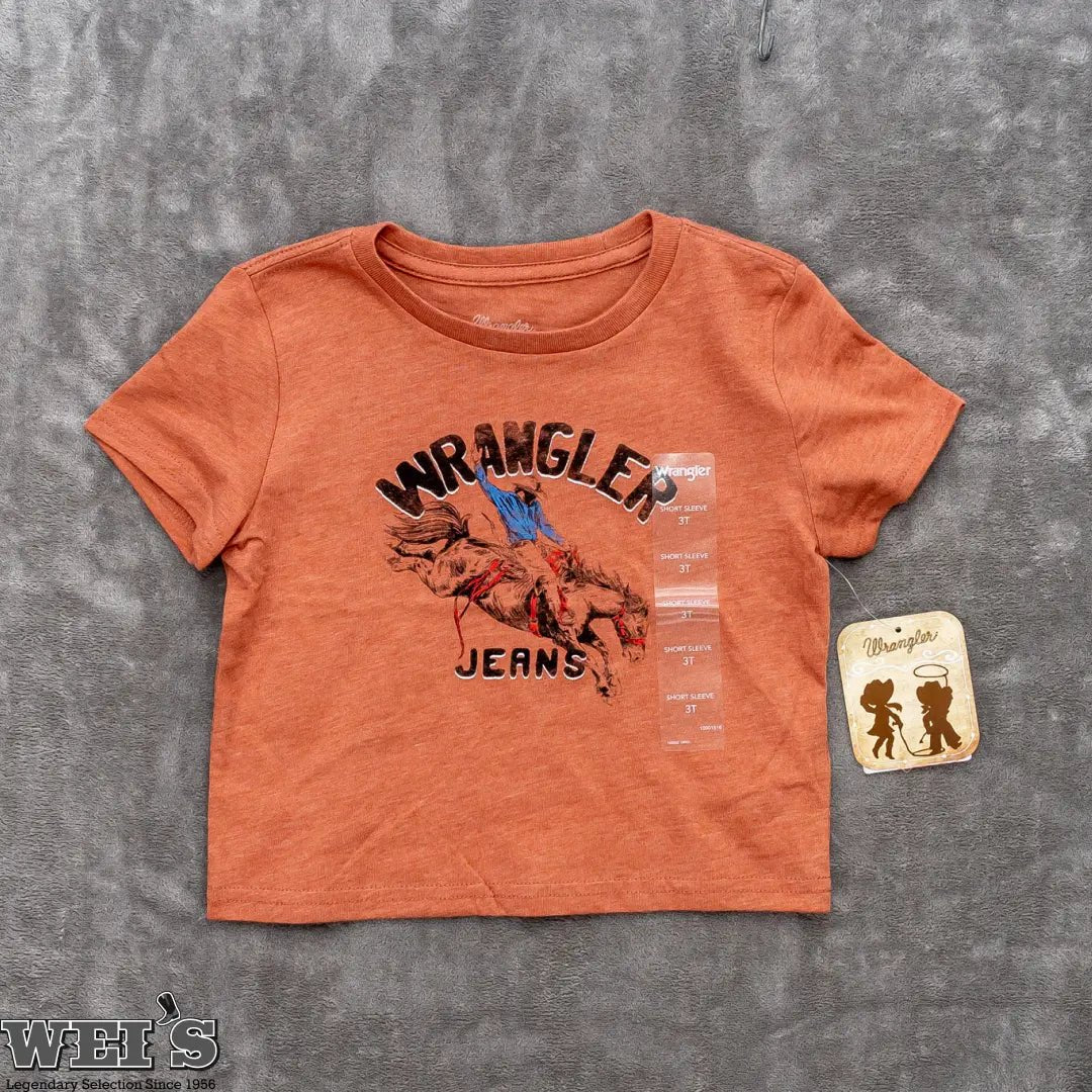 Wrangler Boy's Saddle Bronc T-Shirt In Redwood Heather 112346200