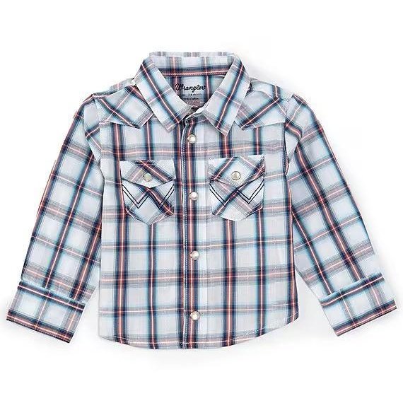 Wrangler Boy's/ Toddler Long Sleeve Multi Plaid Woven Shirt 112344687