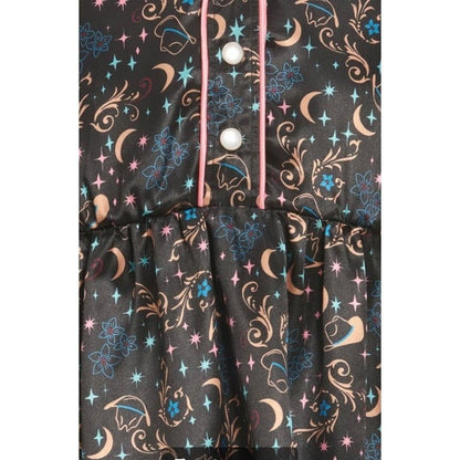 Wrangler Girl’s Black Shimmer Moon, Stars Long Sleeve Western Dress 112338540