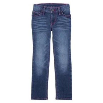 Wrangler Girl’s Jeans Reg or Slim Straight Leg Pink Stitch 112317330 - Wrangler