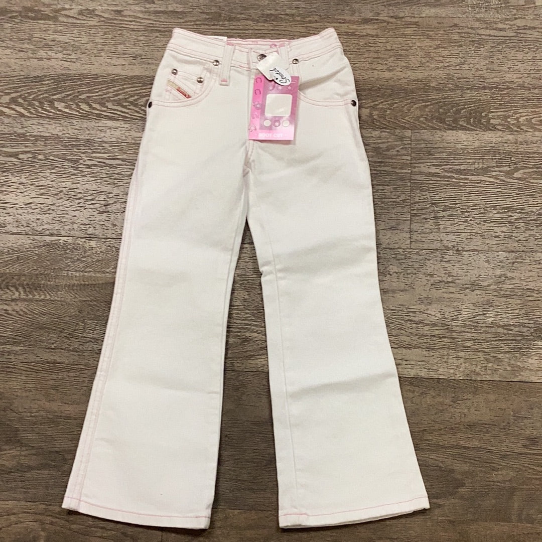 Jeans Wrangler Girls A Zampa, Lavaggio Scuro, Vita Regolabile, Per Bambina