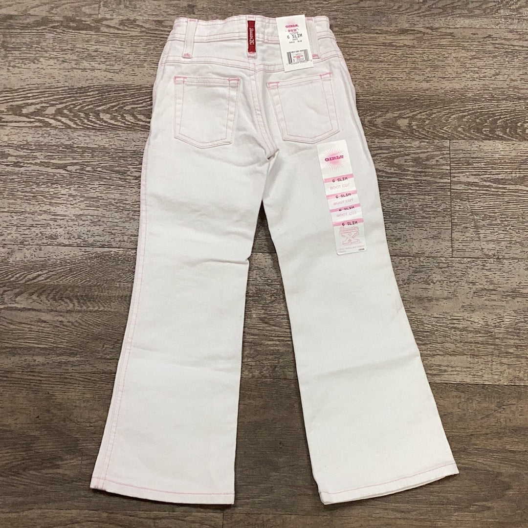 Wrangler Girls Jeans Boot Cut White Jeans WJ79XWH