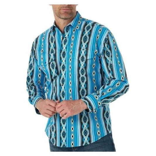 Wrangler Men’s Checotah Long Sleeve Snap Shirt MC1285M