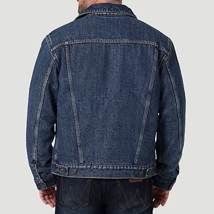 Mens shops wrangler sherpa lined denim jacket