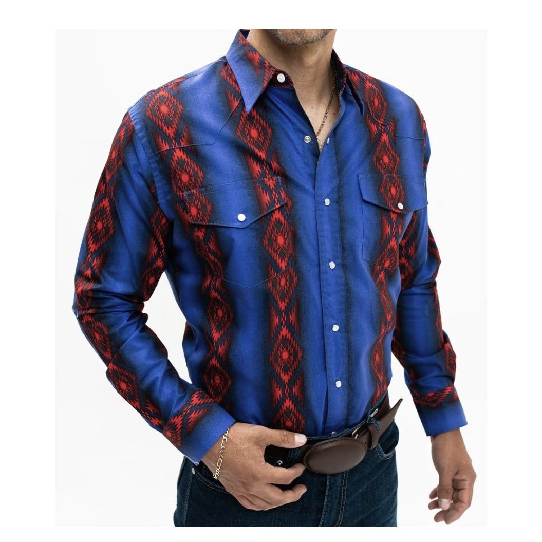 Wrangler Men’s Shirt Checotah Long Sleeve Snap MC1242M - Wrangler