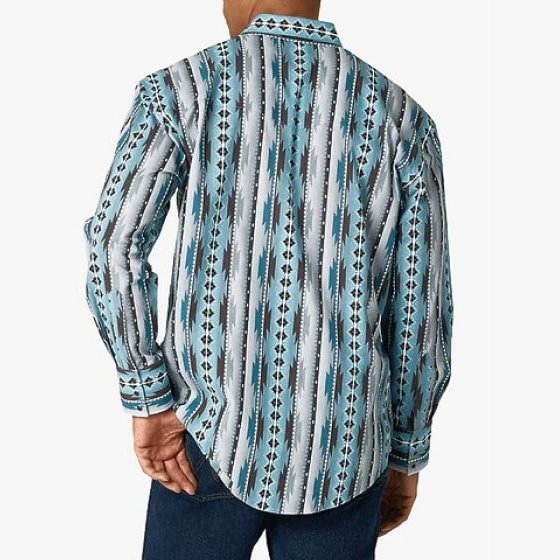 Wrangler Men’s Shirt Checotah Long Sleeve Snaps 10MC1291M - Wrangler