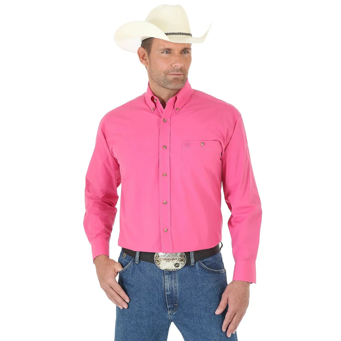 Wrangler Men’s Shirt George Strait Long Sleeve Button Down MGS271K - Wrangler