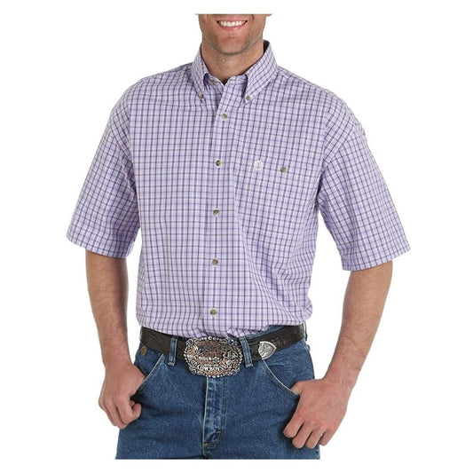 Wrangler Men’s Shirt George Strait Short Sleeve Button Down MGSP541 - Wrangler