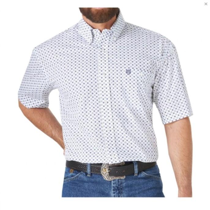Wrangler Casual - Men's MGSM863 George Strait Short Sleeve Print Shirt - Wrangler