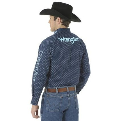 Wrangler Men’s Shirt Long Sleeve Button Down Logo MP2314M - Wrangler