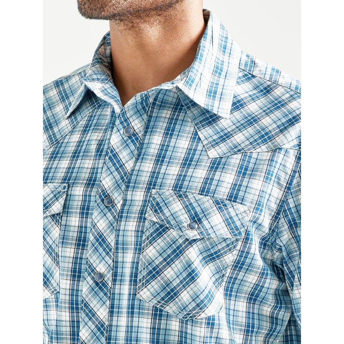 Wrangler Men’s Shirt Western 20X Advanced Comfort Short Sleeve Snaps 112327806 - Ariat