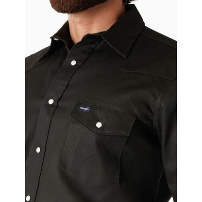 Wrangler Men’s Shirt Western Cowboy Cut Long Sleeve Firm Finish Snaps MS70819 - Wrangler