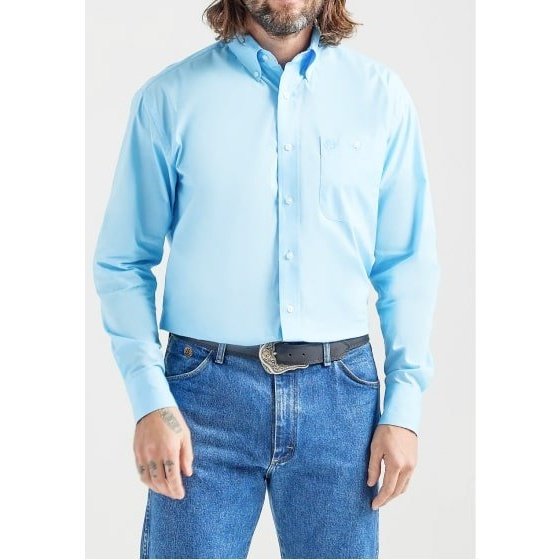 Wrangler Men's Shirt Western George Straight Long Sleeve 112324863